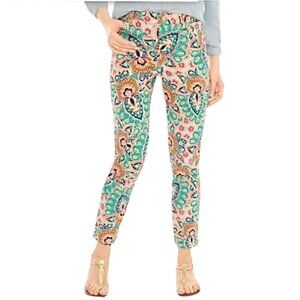 Chico’s Jeans So Slimming Girlfriend Ankle Bombay Medallion size 2